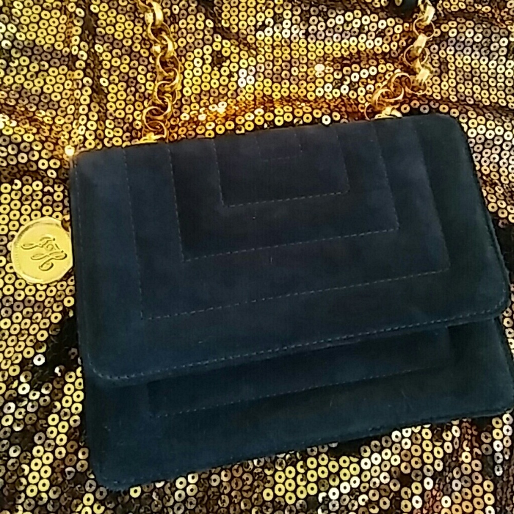 VTG Black Suede Handbag